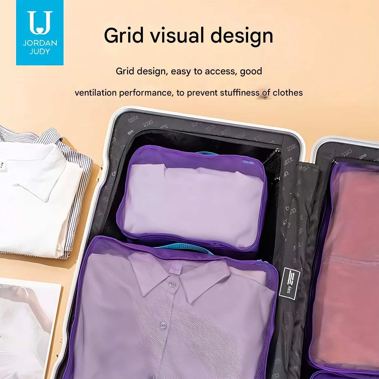 کیف تاشو نظم دهنده لباس داخل ساک و چمدان جوردن و جودی JORDAN & JUDY PT061