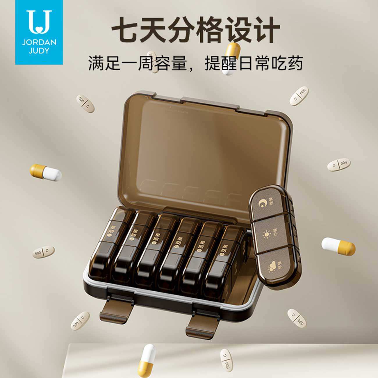 سازمان دهنده قرص مهرو موم شده هفتگی 21 عددی جوردن و جودی TR028