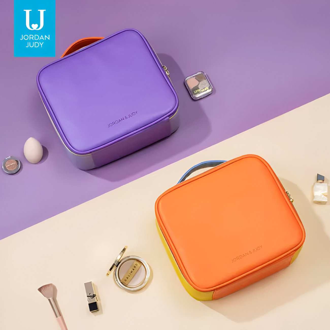 کیف لوازم آرایشی با آینه چراغدار لمسی شارژی قابل حمل جوردن و جودی PT068