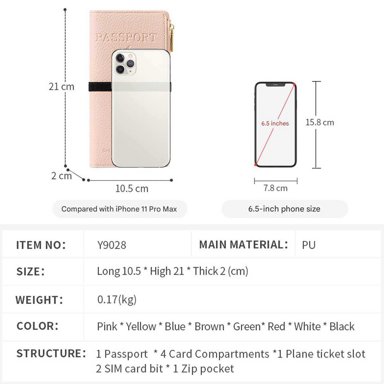کیف پاسپورت و مدارک کش دار تائومیکمیک Y9028