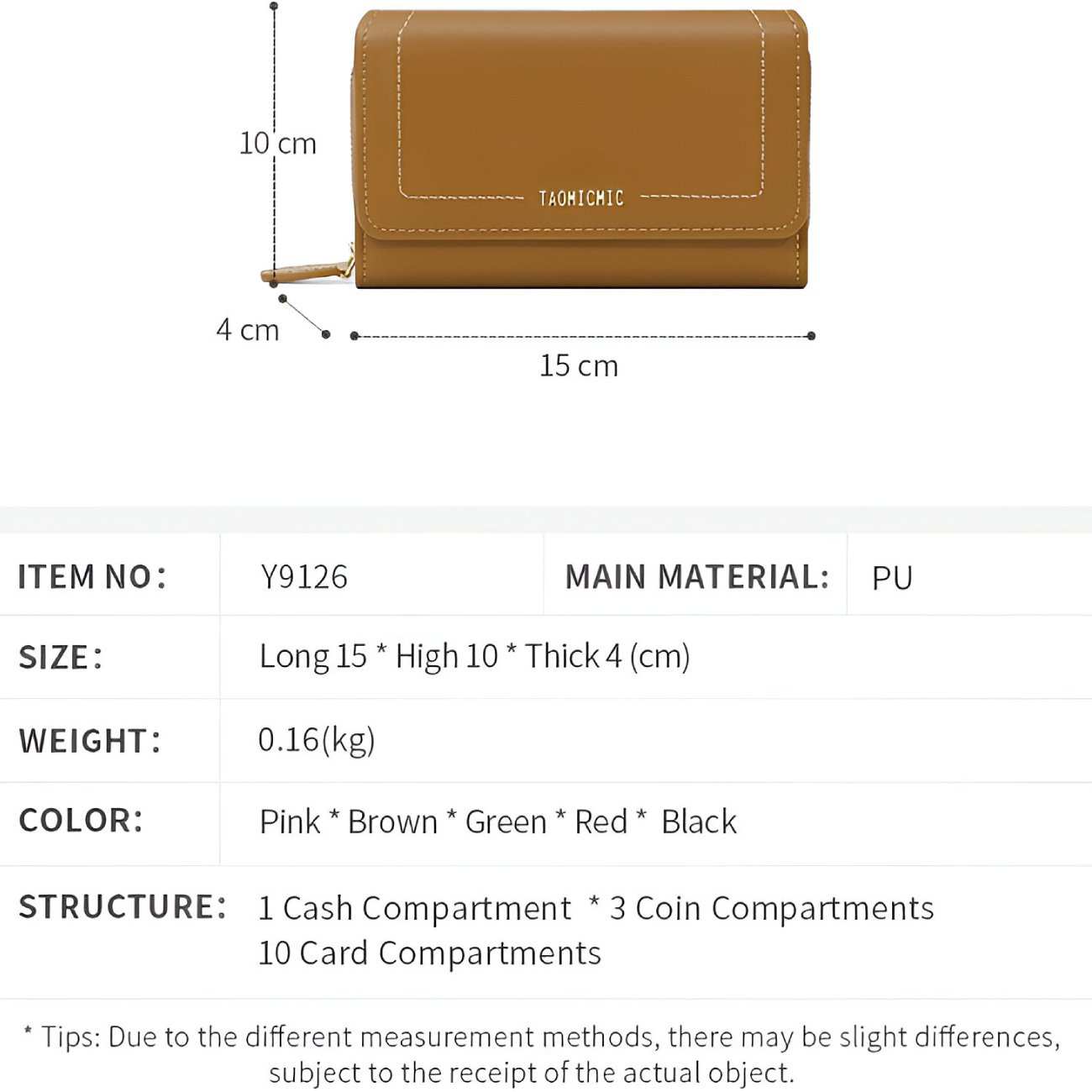 کیف پول زنانه و کیف کارت تائومیکمیک Y9126