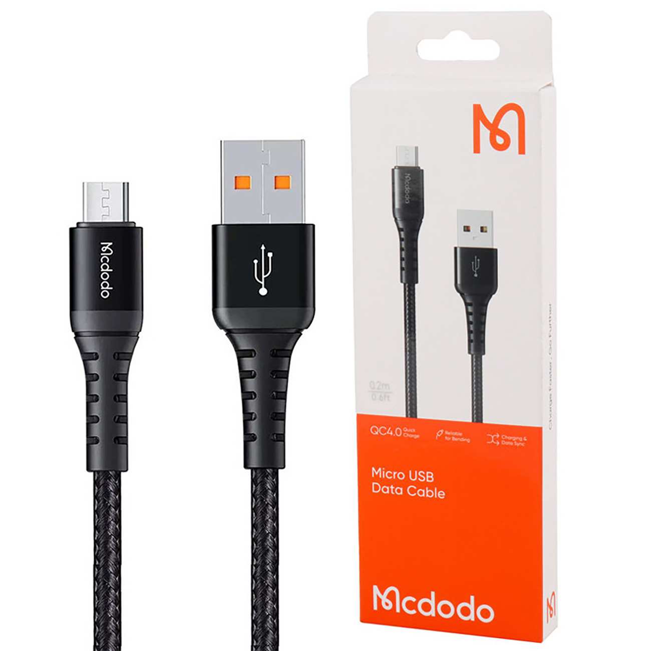 کابل شارژ سریع یو اس بی به میکرو 3 آمپر 20 سانتیمتری مکدودو CA-2280