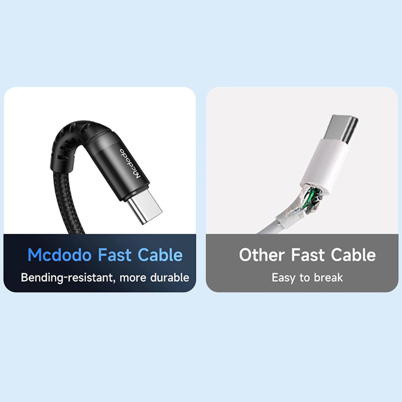 کابل شارژ سریع دو سر تایپ سی 60 وات 20 سانتی متر مک دودو CA-5640