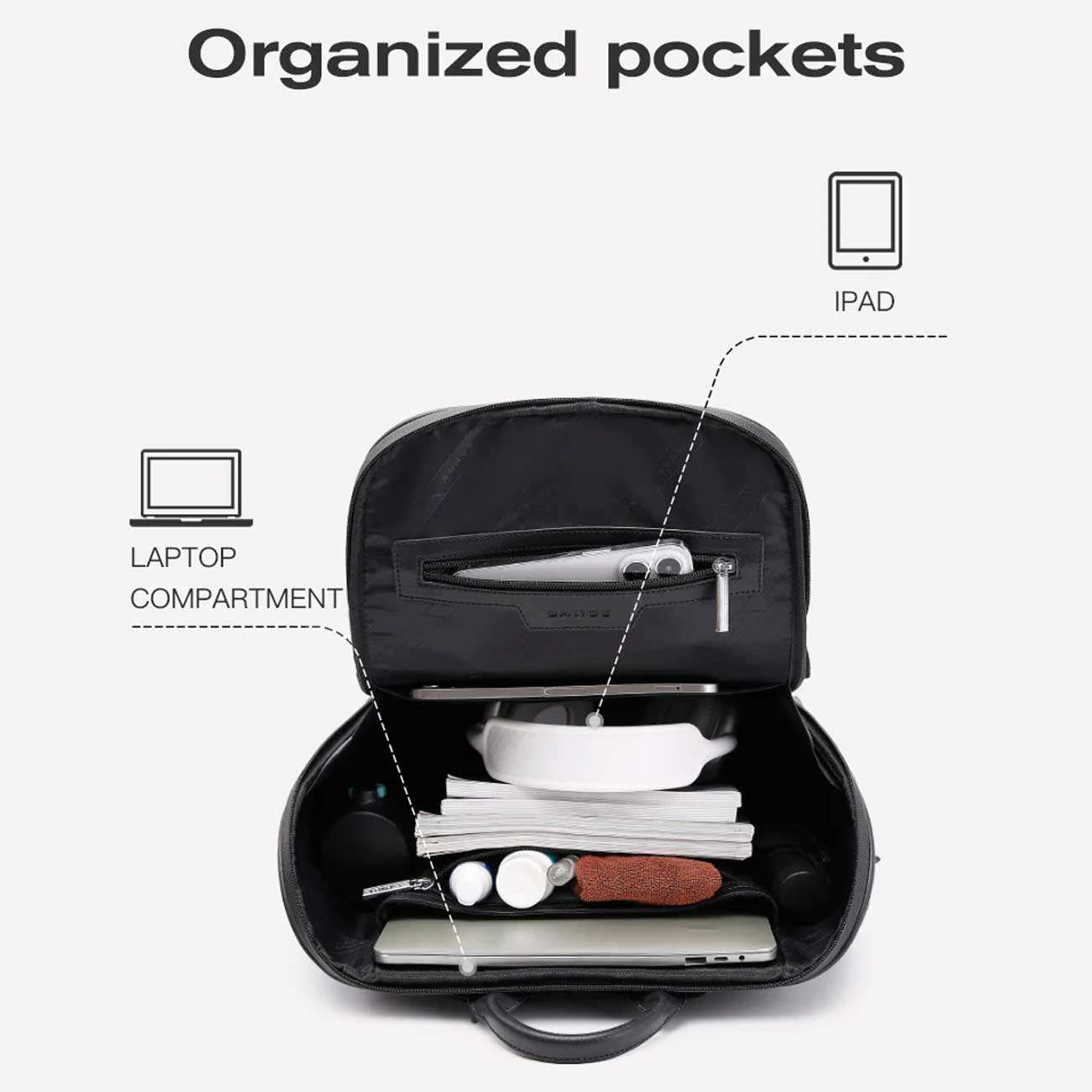 کوله پشتی ضدآب لپتاپ 15.6 اینچ 22 لیتر بنج BANGE YS001