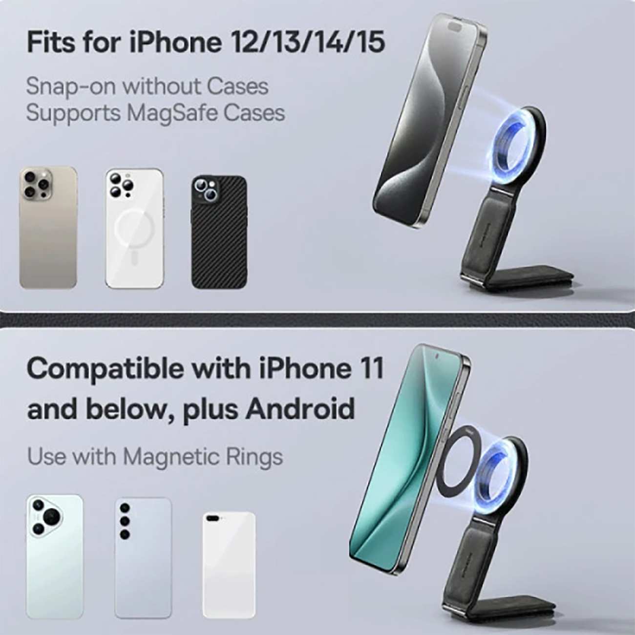 هولدر موبایل مگنتی داخل خودرو چند منظوره تاشو بیسوس C02 Prime