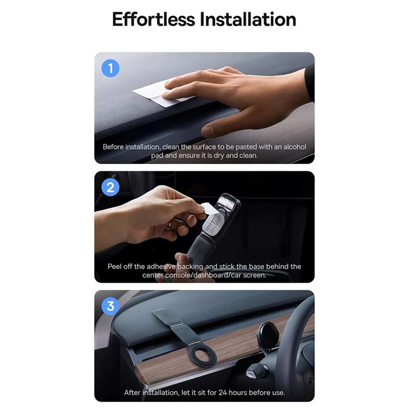 هولدر موبایل مگنتی داخل خودرو چند منظوره تاشو بیسوس C02 Prime