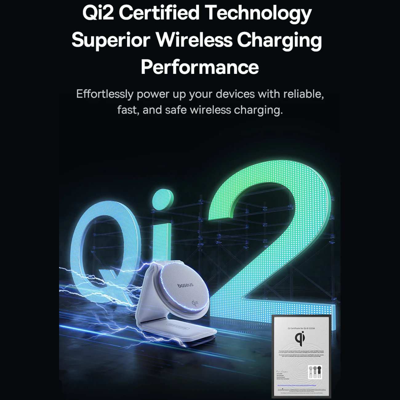 هولدر و شارژر بی سیم مگنتی تاشو داخل خودرو 15 وات بیسوس C40169003111-00