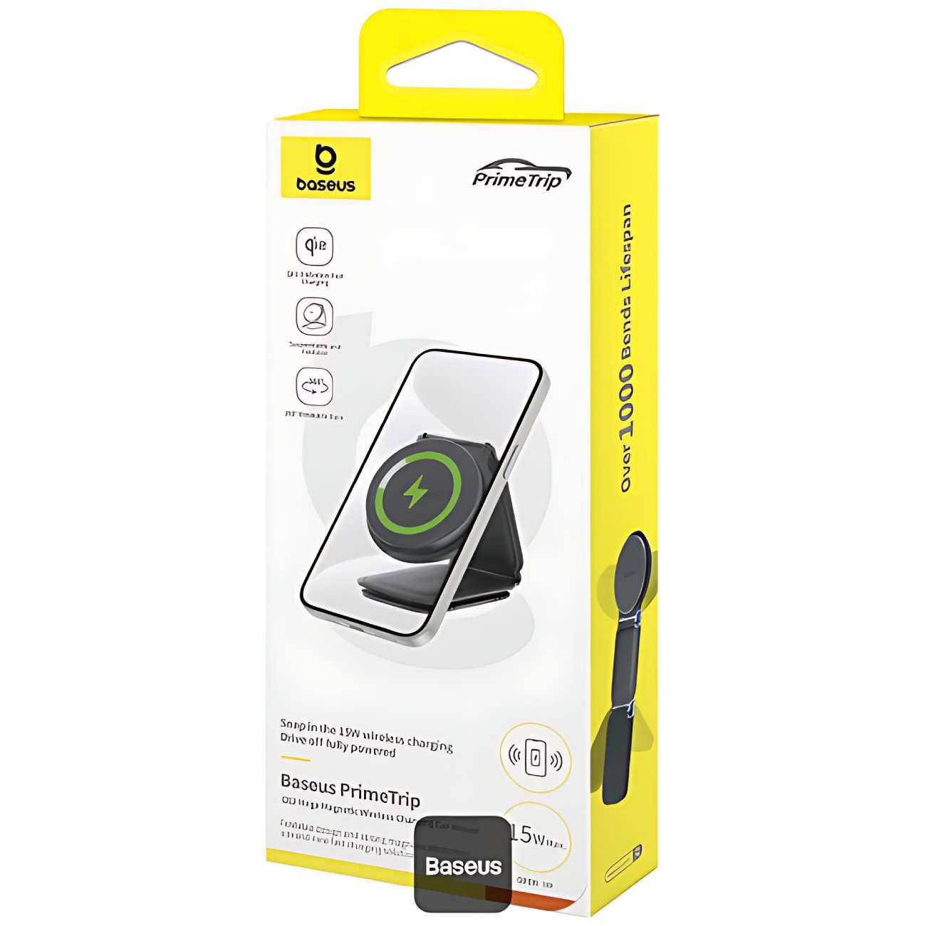 هولدر و شارژر بی سیم مگنتی تاشو داخل خودرو 15 وات بیسوس C40169003111-00