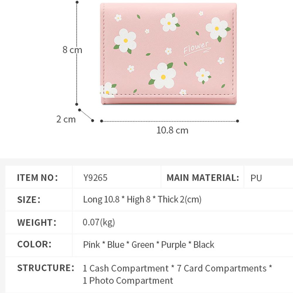کیف پول زنانه فانتزی تاشو طرح گل بابونه تائومیک میک Y9265