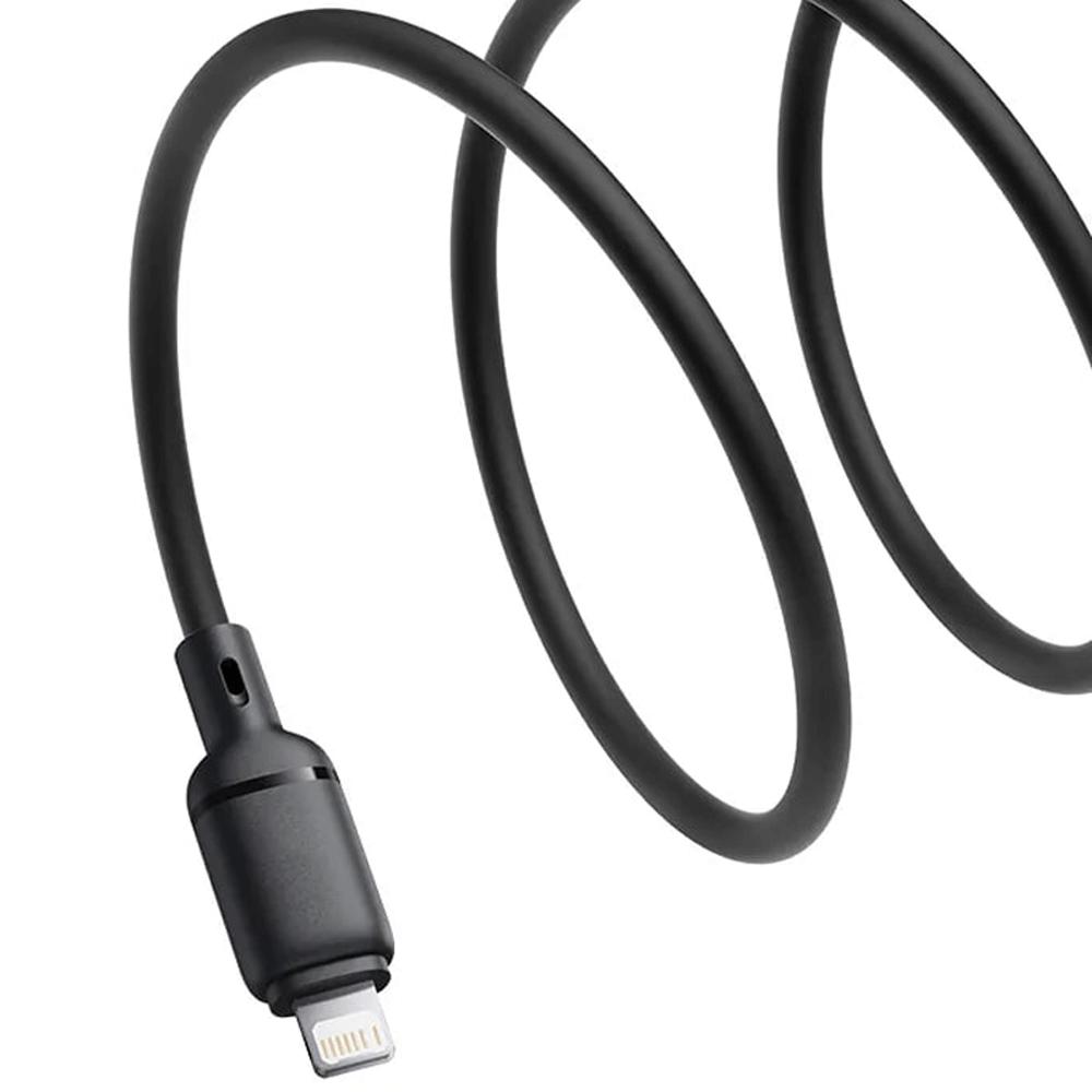 کابل فست شارژ یو اس بی به لایتنینگ 2.4 آمپر یک متری بیسوس P10377702113-00