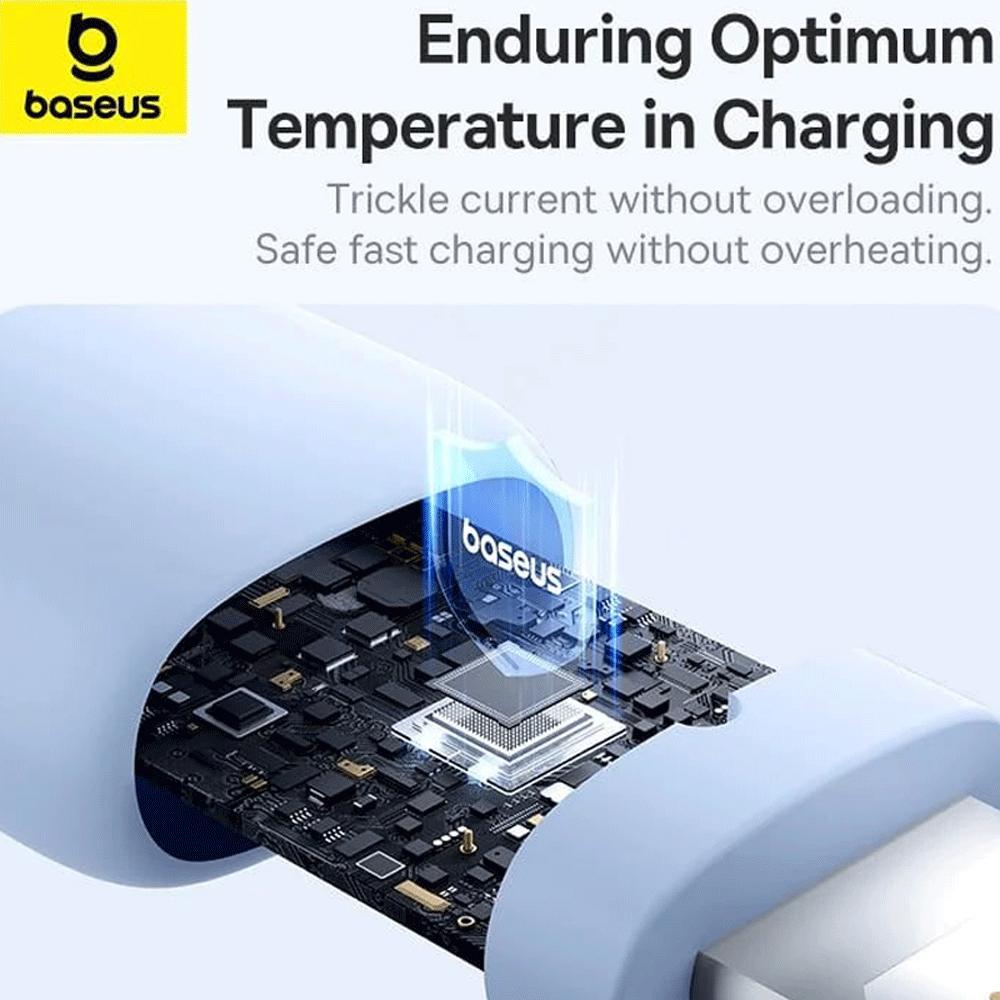 کابل فست شارژ یو اس بی به لایتنینگ 2.4 آمپر یک متری بیسوس P10377702113-00