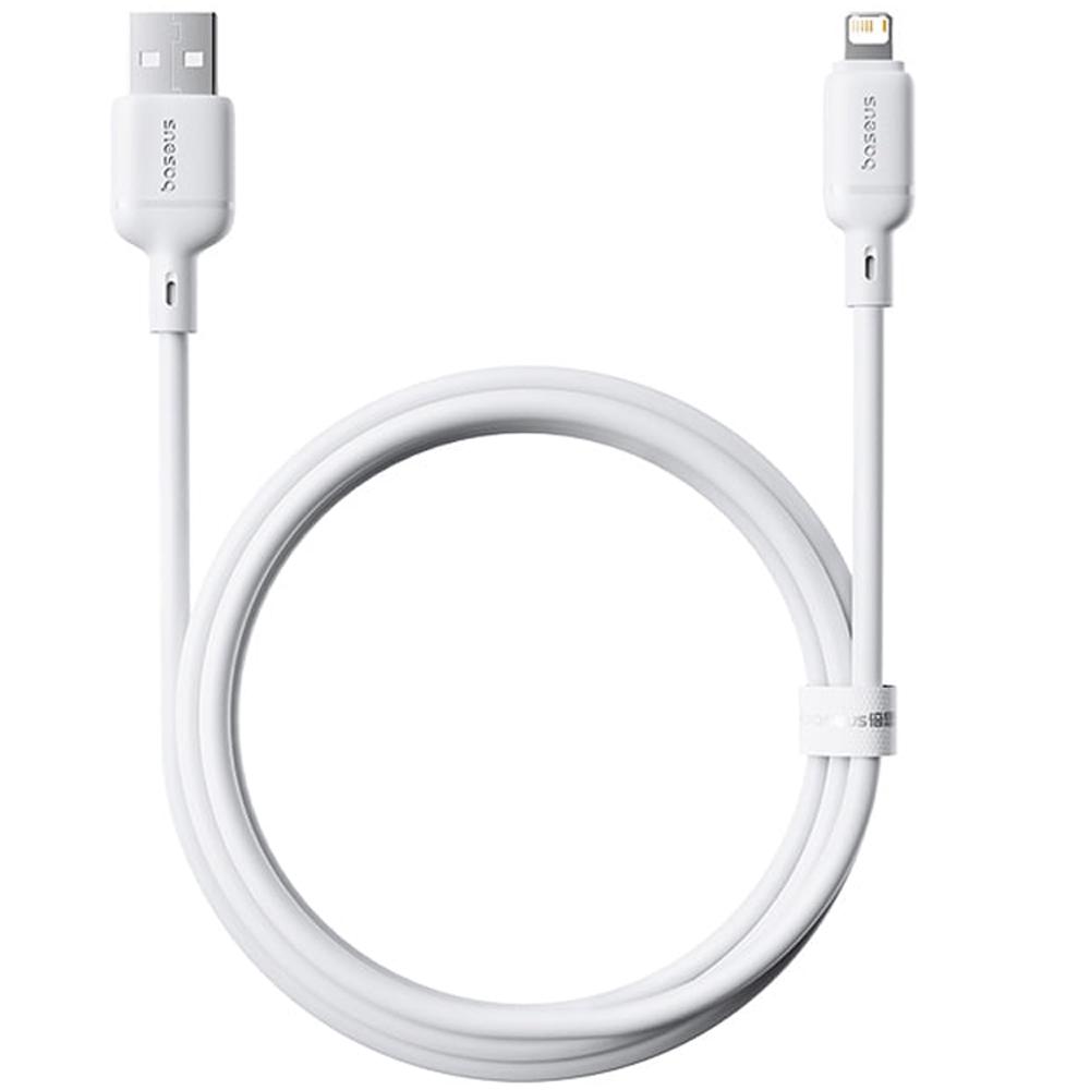 کابل فست شارژ یو اس بی به لایتنینگ 2.4 آمپر یک متری بیسوس P10377702113-00