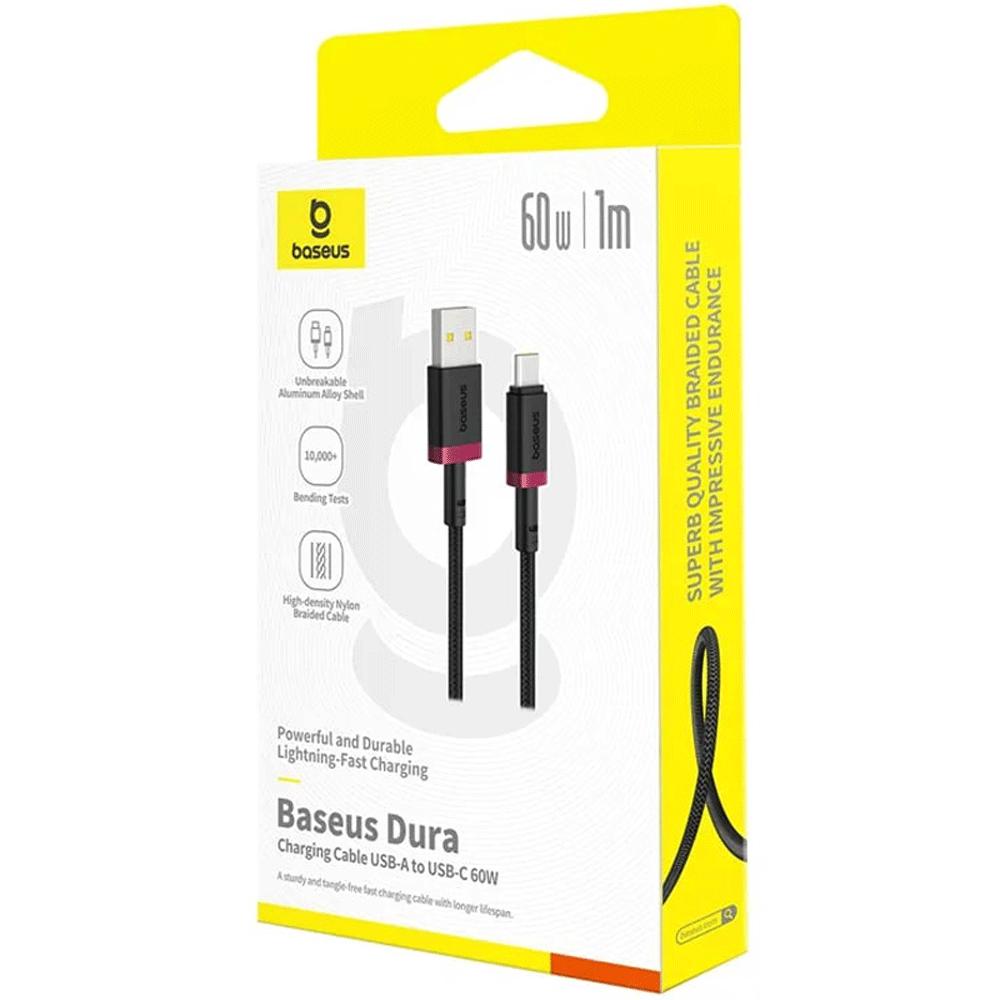 کابل شارژ سریع یواسبی به تایپسی 60 وات یک متری بیسوس P10377802U01-01