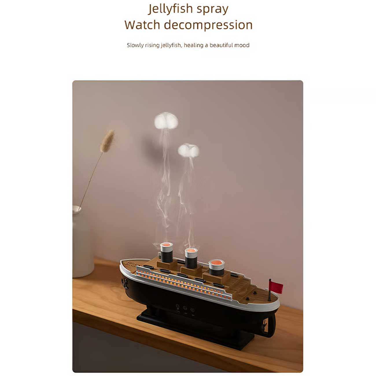 دستگاه بخور سرد و خوشبوکننده هوای طرح کشتی تایتانیک با ریموت کنترل 299