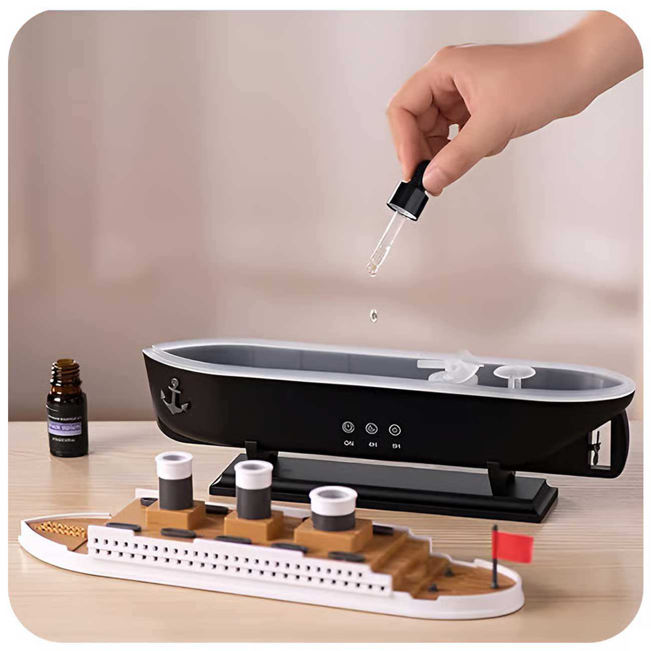 دستگاه بخور سرد و خوشبوکننده هوای طرح کشتی تایتانیک با ریموت کنترل 299