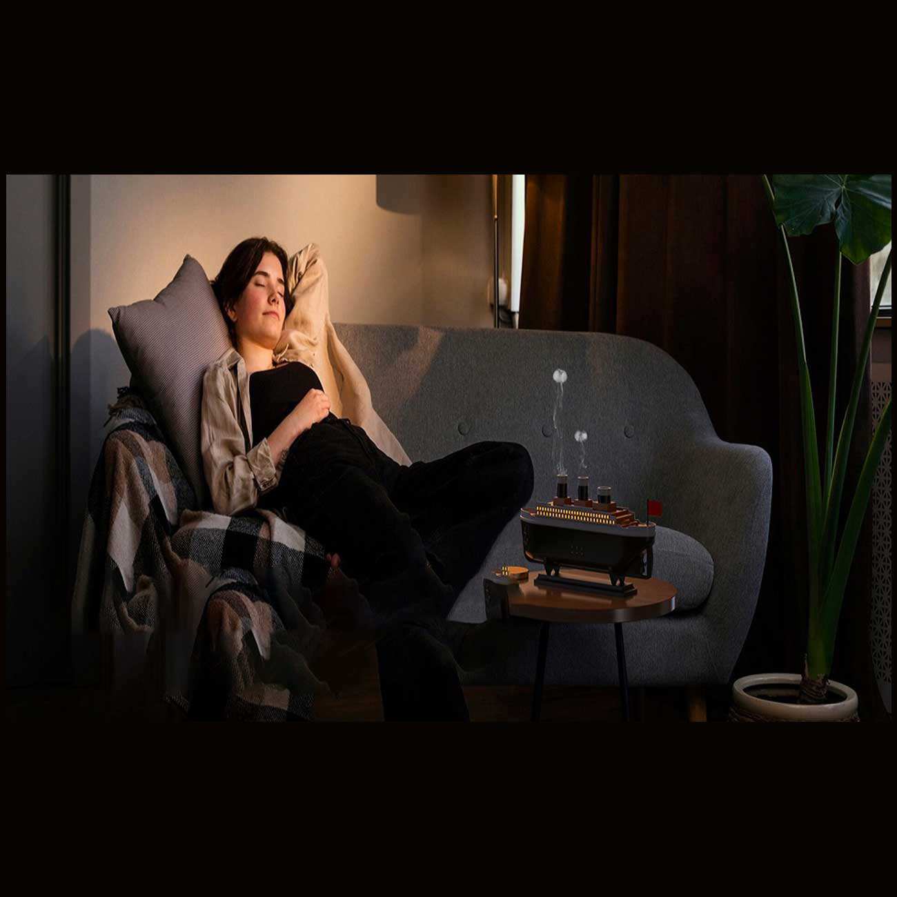 دستگاه بخور سرد و خوشبوکننده هوای طرح کشتی تایتانیک با ریموت کنترل 299