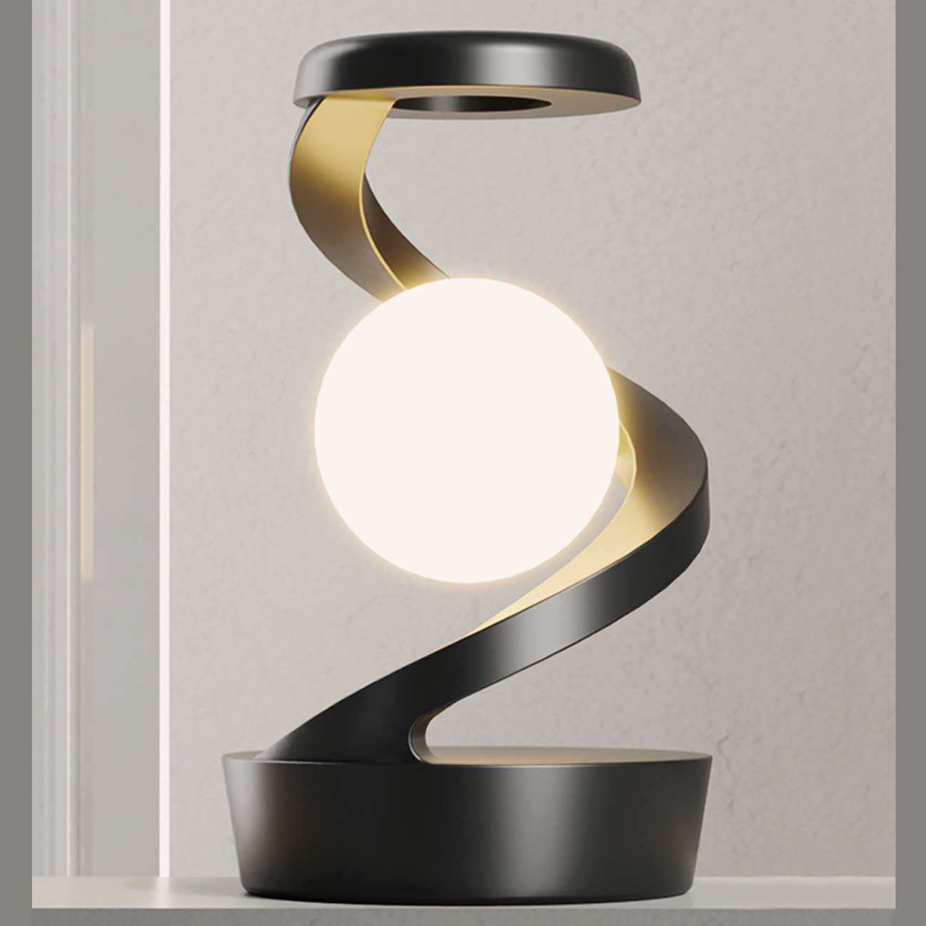 چراغ خواب شارژی طرح کره چرخشی و شارژ وایرلس Light Ball Lamp