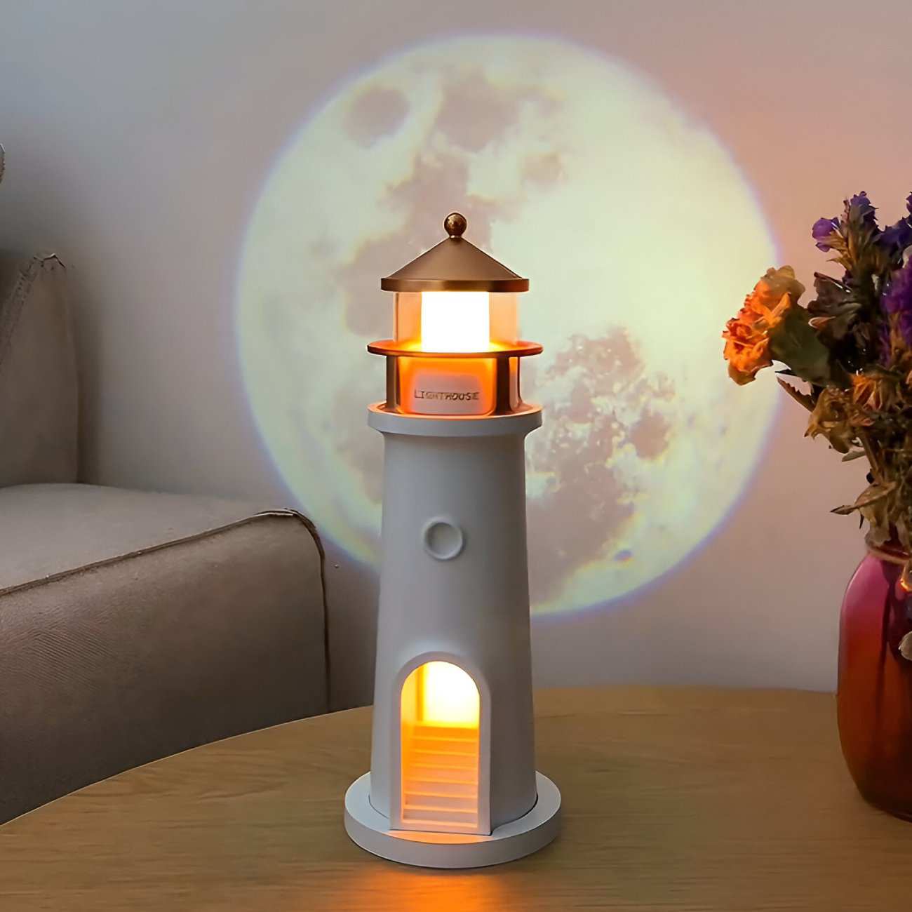 چراغ خواب، اسپیکر و پروژکتور فانوس دریایی سنسوردار MG-008