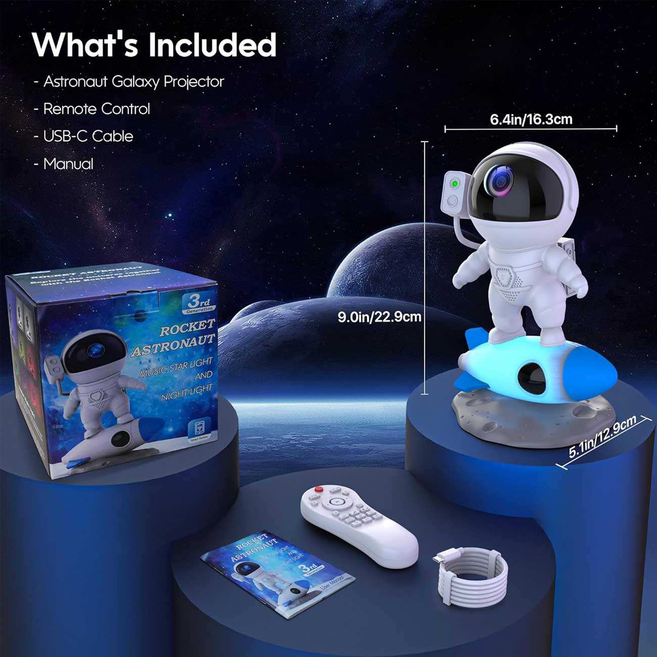 پروژکتور آسمان و ستاره طرح فضانورد BL-HJ07