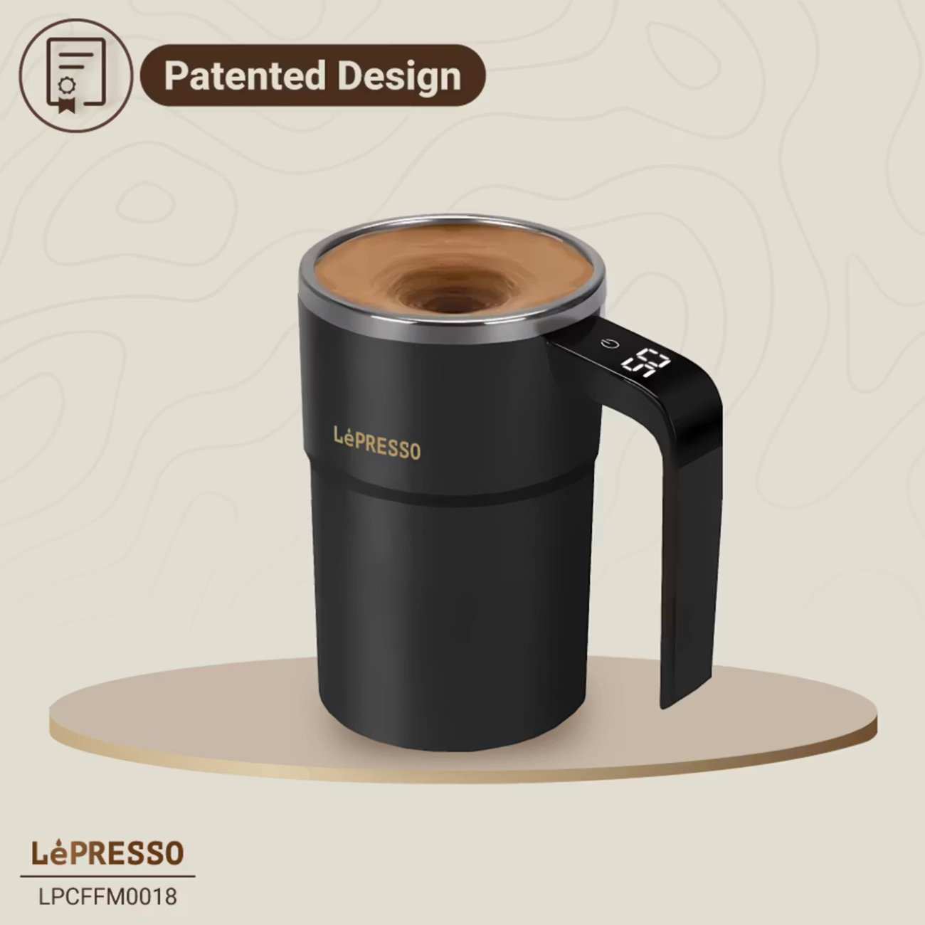 ماگ همزندار مغناطیسی خودکار شارژی 380 میلیلیتری لپرسو LPCFFM0018