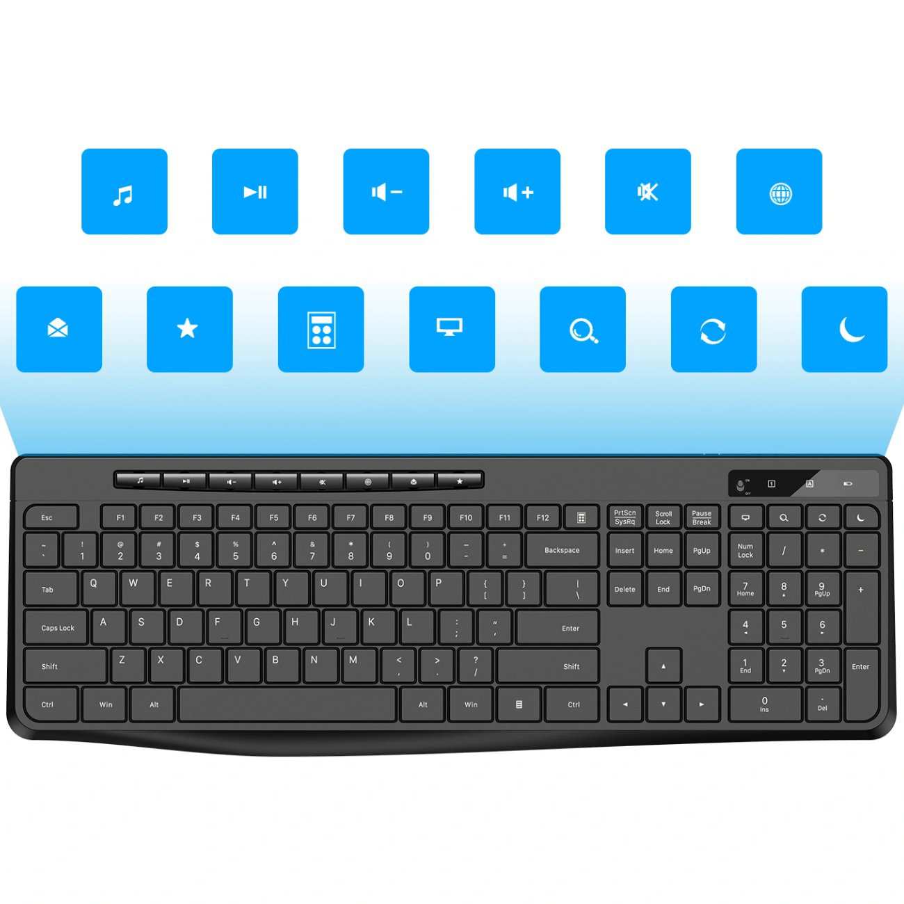 ست موس و کیبورد بیسیم بیصدا ویوو KM-01