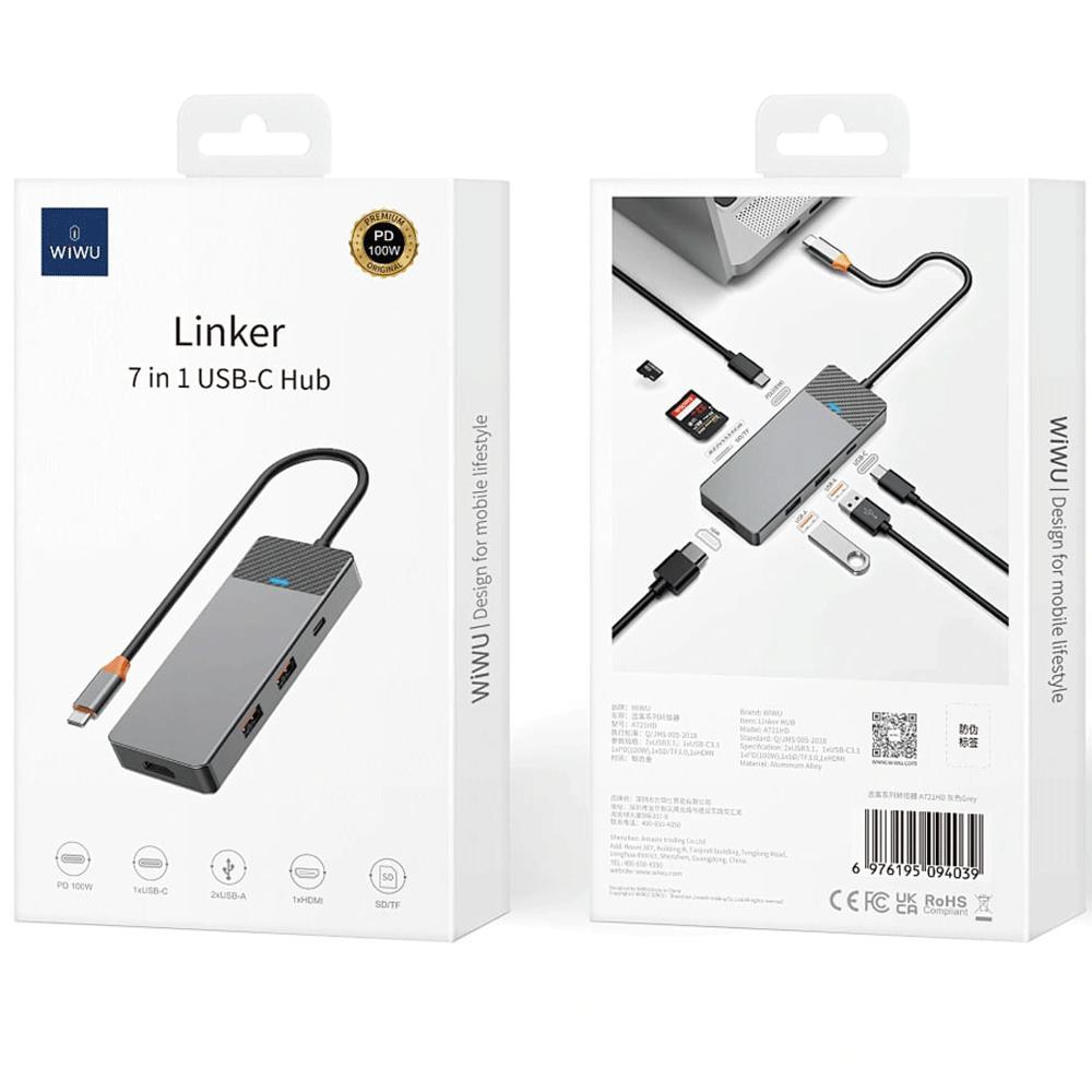 هاب تایپ سی 7 پورت ویوو A721HD