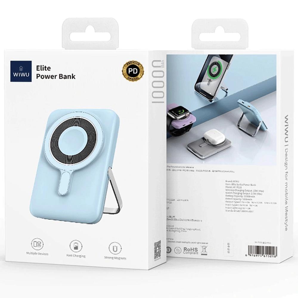 پاوربانک مگنتی 10000 میلیآمپر 15 وات، شارژر بیسیم اپلواچ 2.5 وات و تایپسی ویوو Wi-P018