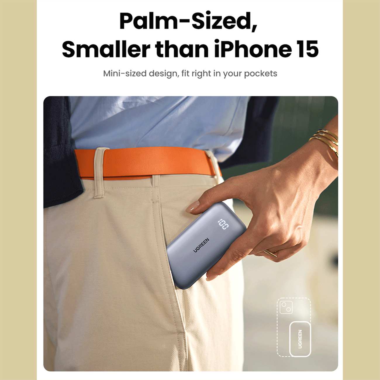 پاوربانک 10000 شارژ سریع تایپسی و یواسبی 30 وات یوگرین PB501 25189