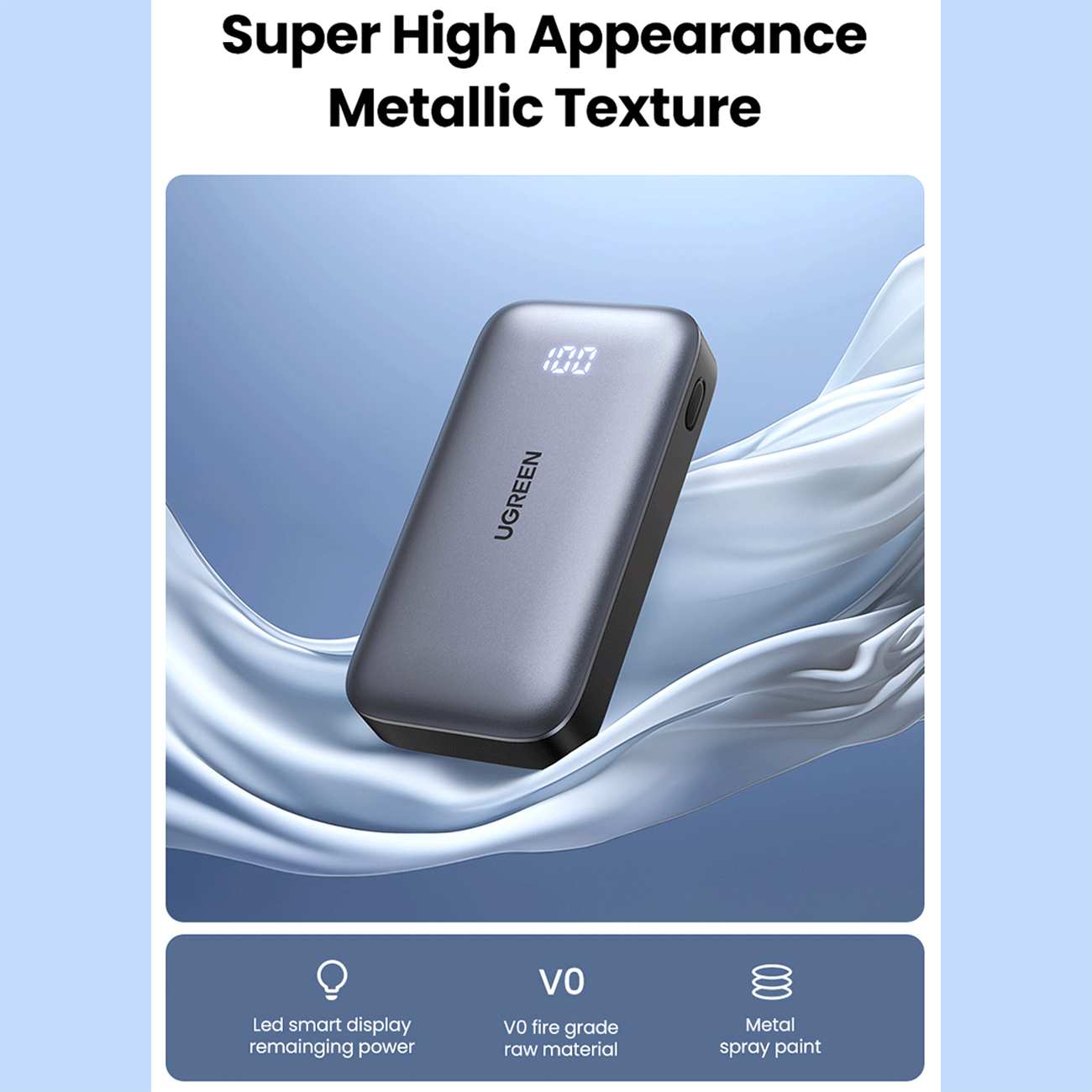 پاوربانک 10000 شارژ سریع تایپسی و یواسبی 30 وات یوگرین PB501 25189