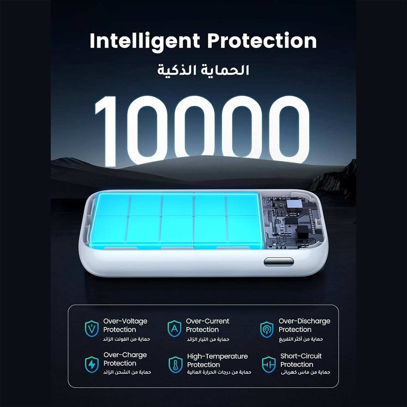 پاوربانک 10000 شارژ سریع تایپسی و یواسبی 30 وات یوگرین PB501 25189