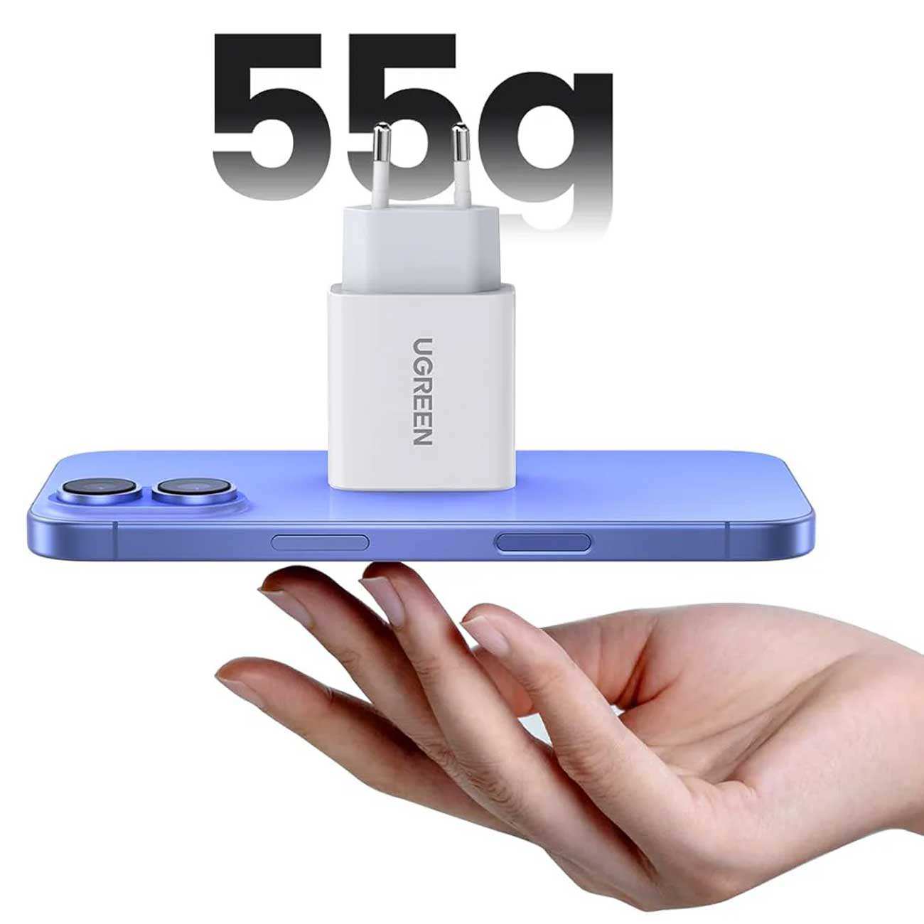 شارژر دیواری تایپ سی فست 20 وات یوگرین CD137 60450