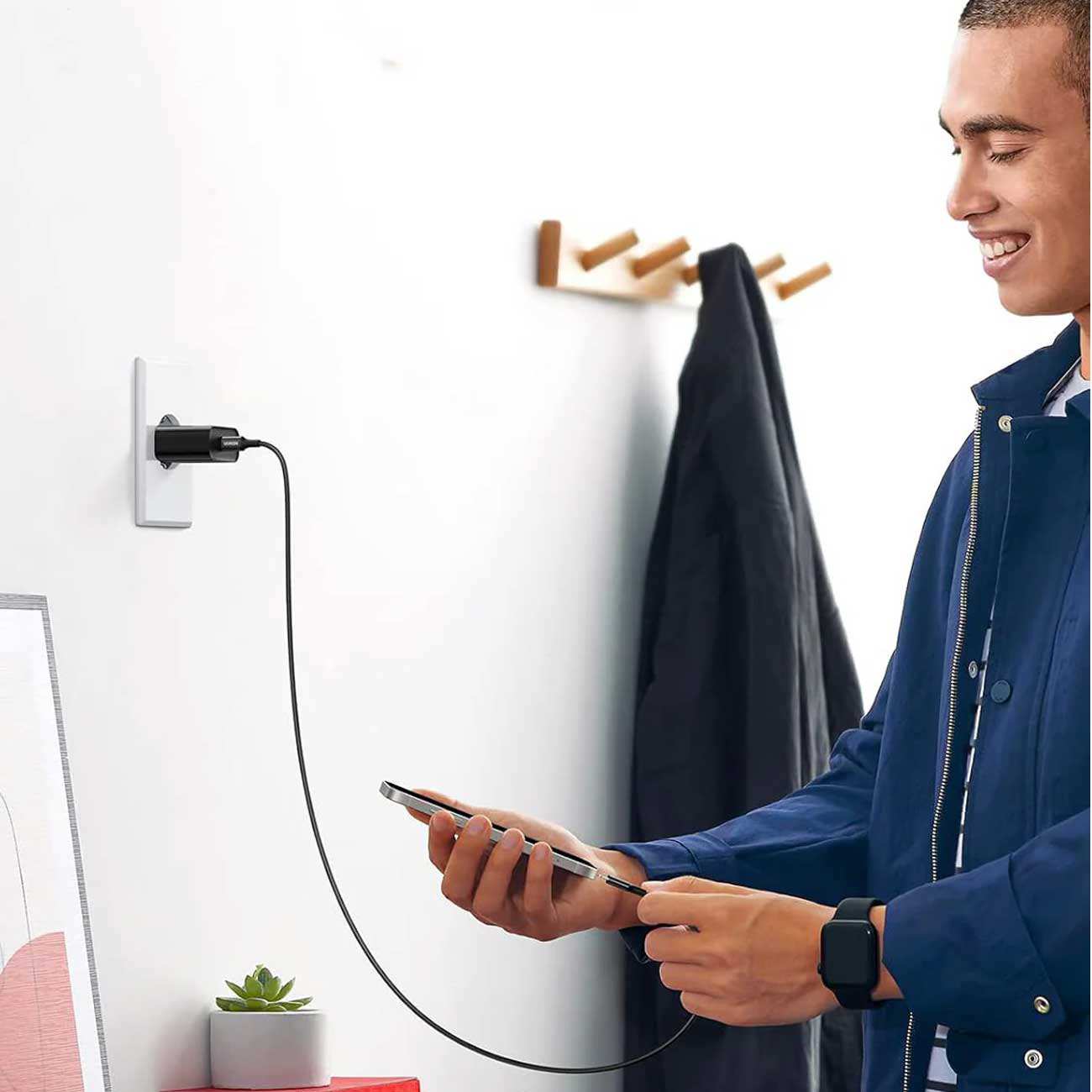 شارژر دیواری تایپ سی فست 20 وات یوگرین CD137 60450