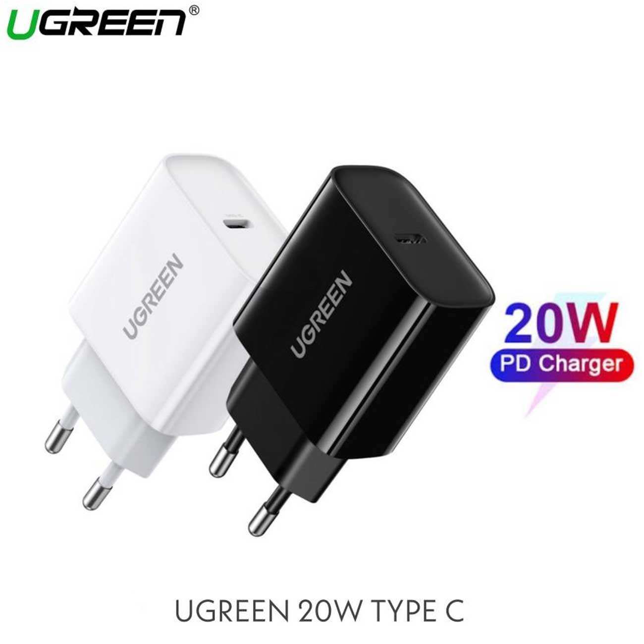 شارژر دیواری تایپ سی فست 20 وات یوگرین CD137 60450