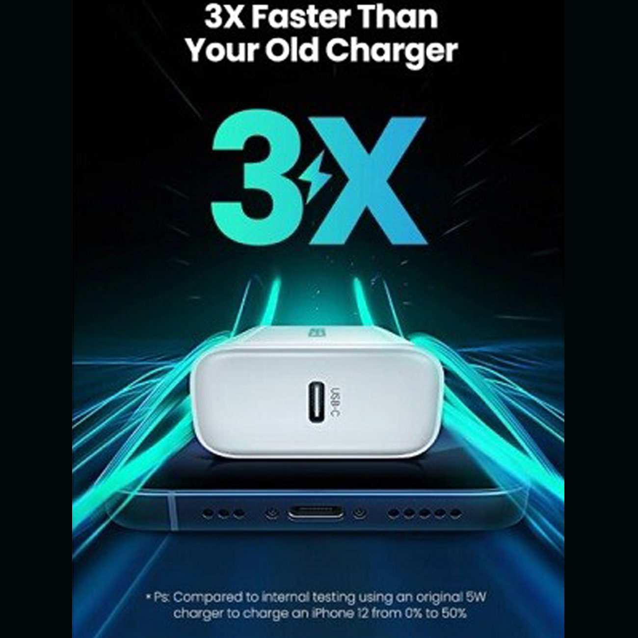 شارژر دیواری تایپ سی 20 وات همراه کابل تایپ سی به لایتنینگ یک متری یوگرین CD137 50698