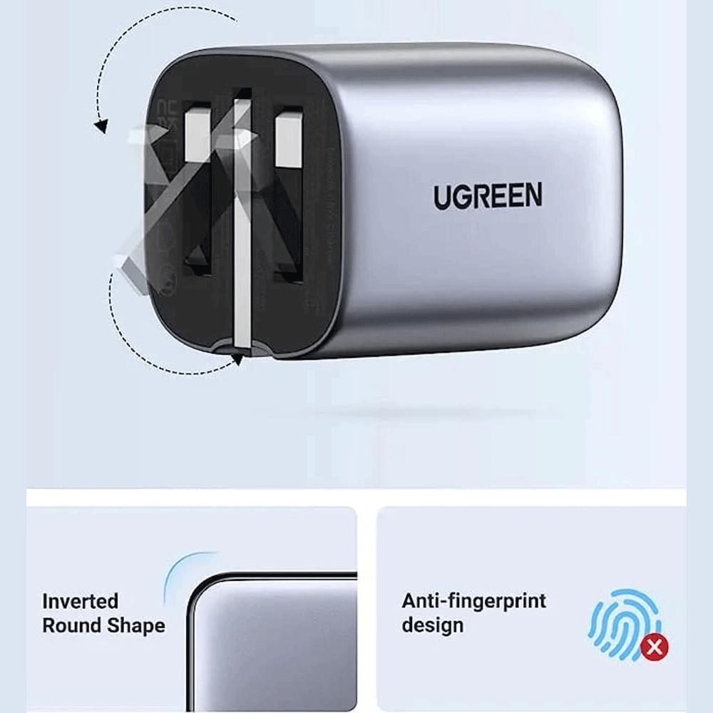 شارژر دیواری تایپ سی و یو اس بی 65 وات یوگرین CD306 15335