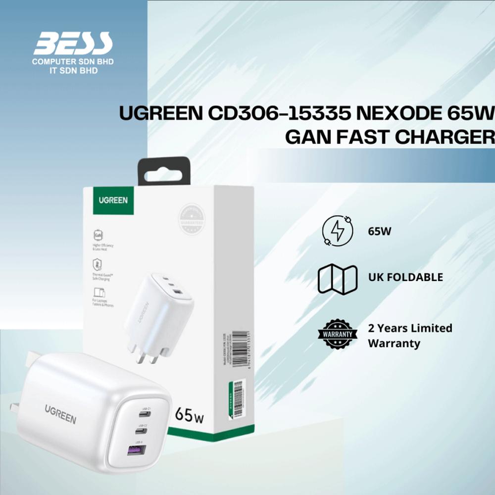 شارژر دیواری تایپ سی و یو اس بی 65 وات یوگرین CD306 15335