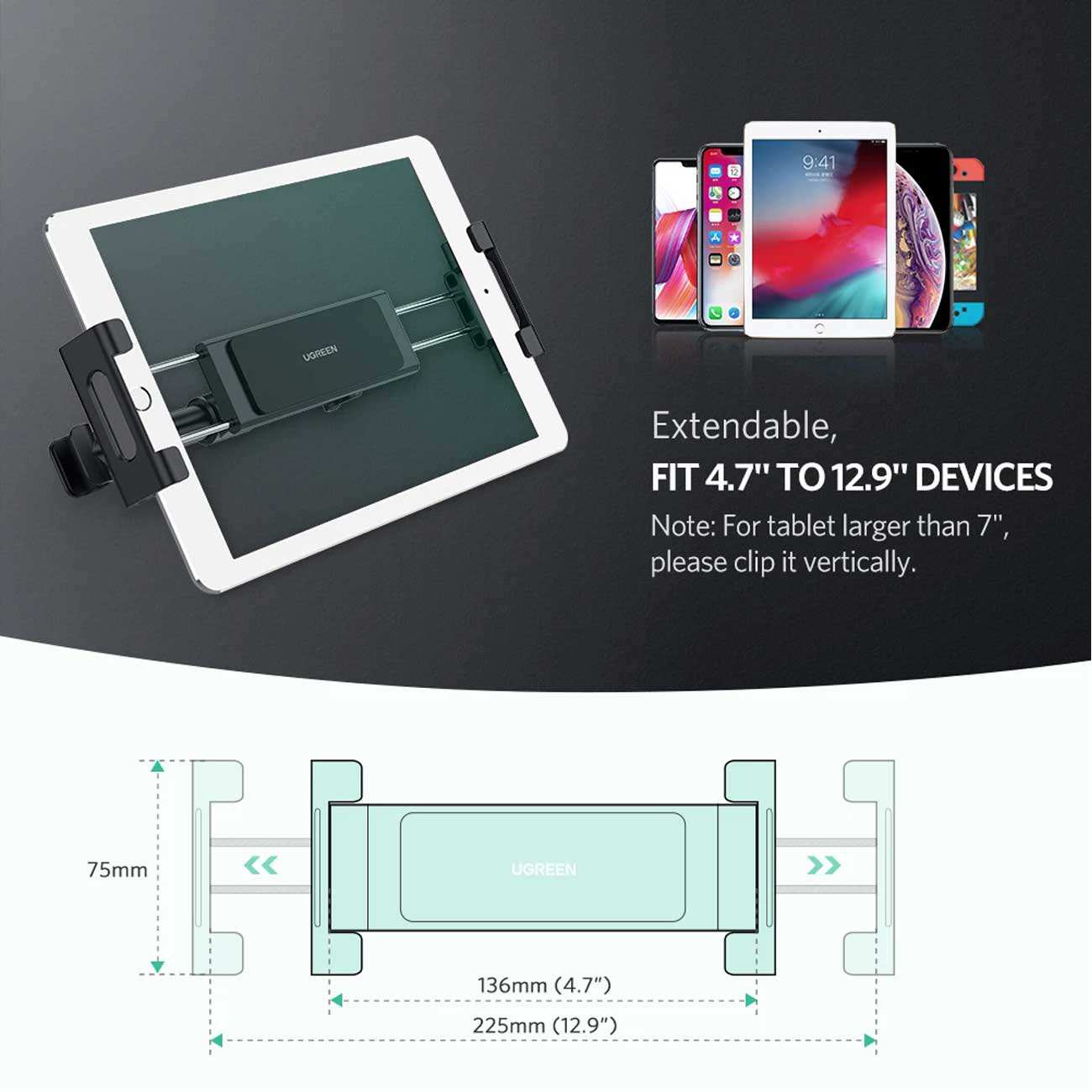 هولدر موبایل و تبلت صندلی عقب خودرو یوگرین LP160 60108