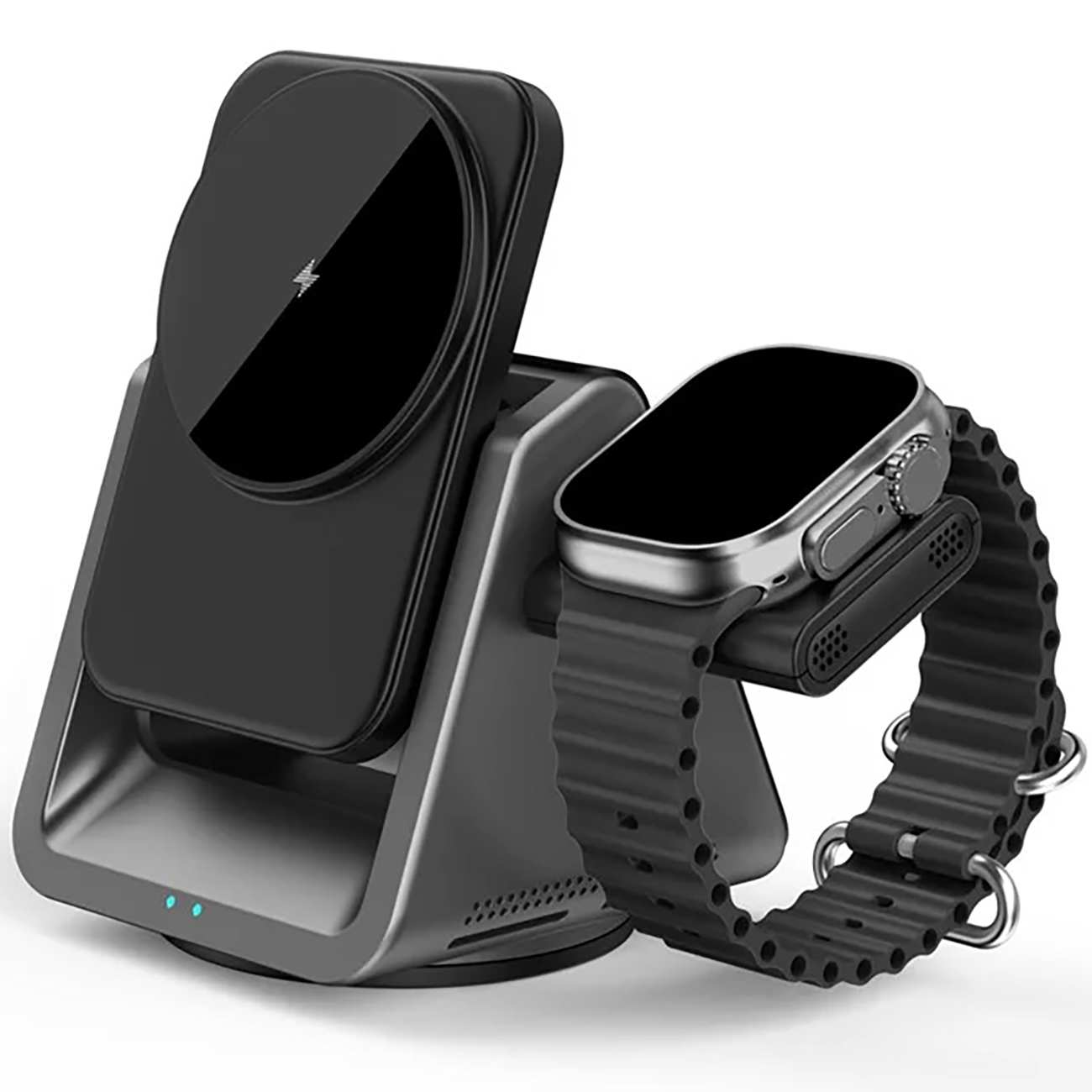 شارژر بی سیم رومیزی 15 وات گوشی، ایربادز و اپلواچ ویوو Wi-W018