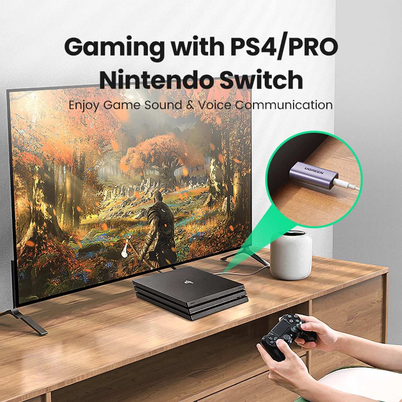 مبدل صدای USB به جک 3.5 میلی متری یوگرین CM383 80864