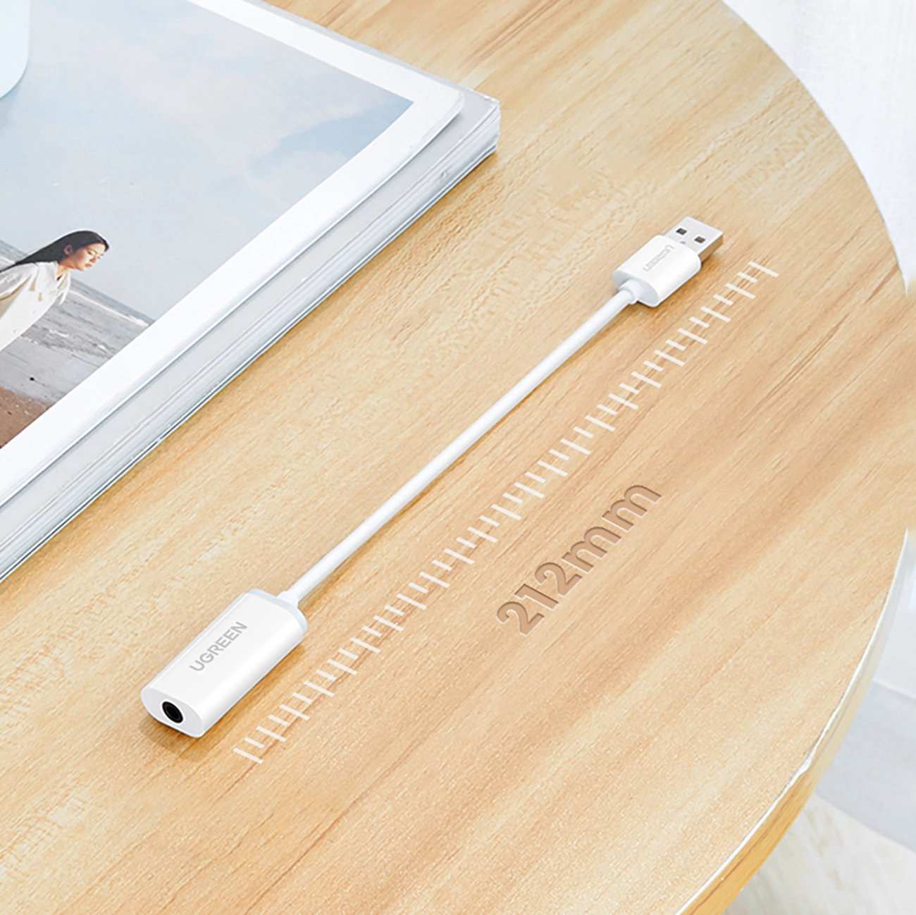 کابل انتقال صدای USB به جک 3.5 میلی متری یوگرین US206 30712