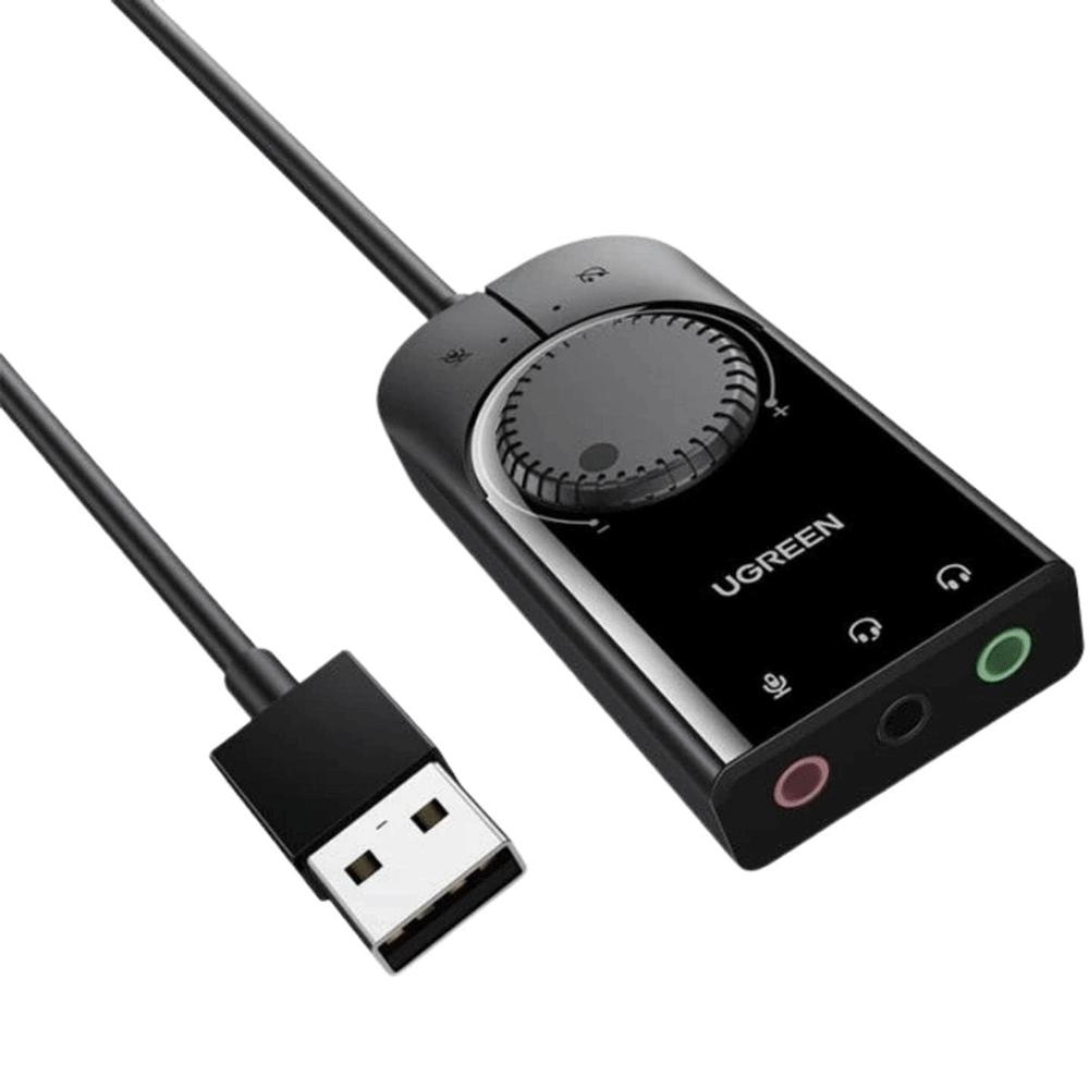 کارت صدا اکسترنال USB به جک 3.5 میلیمتر یوگرین با کابل یک متری CM129 50599