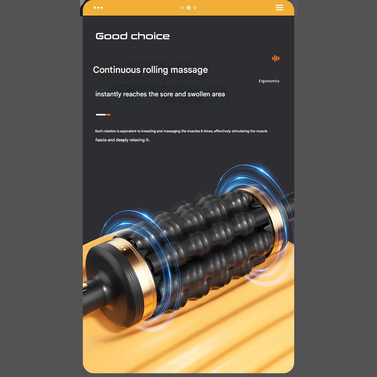 ماساژور بدن غلتکی خانگی شارژی چندمنظوره KB-RM03