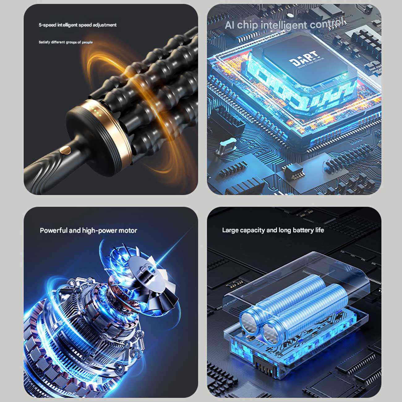 ماساژور بدن غلتکی خانگی شارژی چندمنظوره KB-RM03