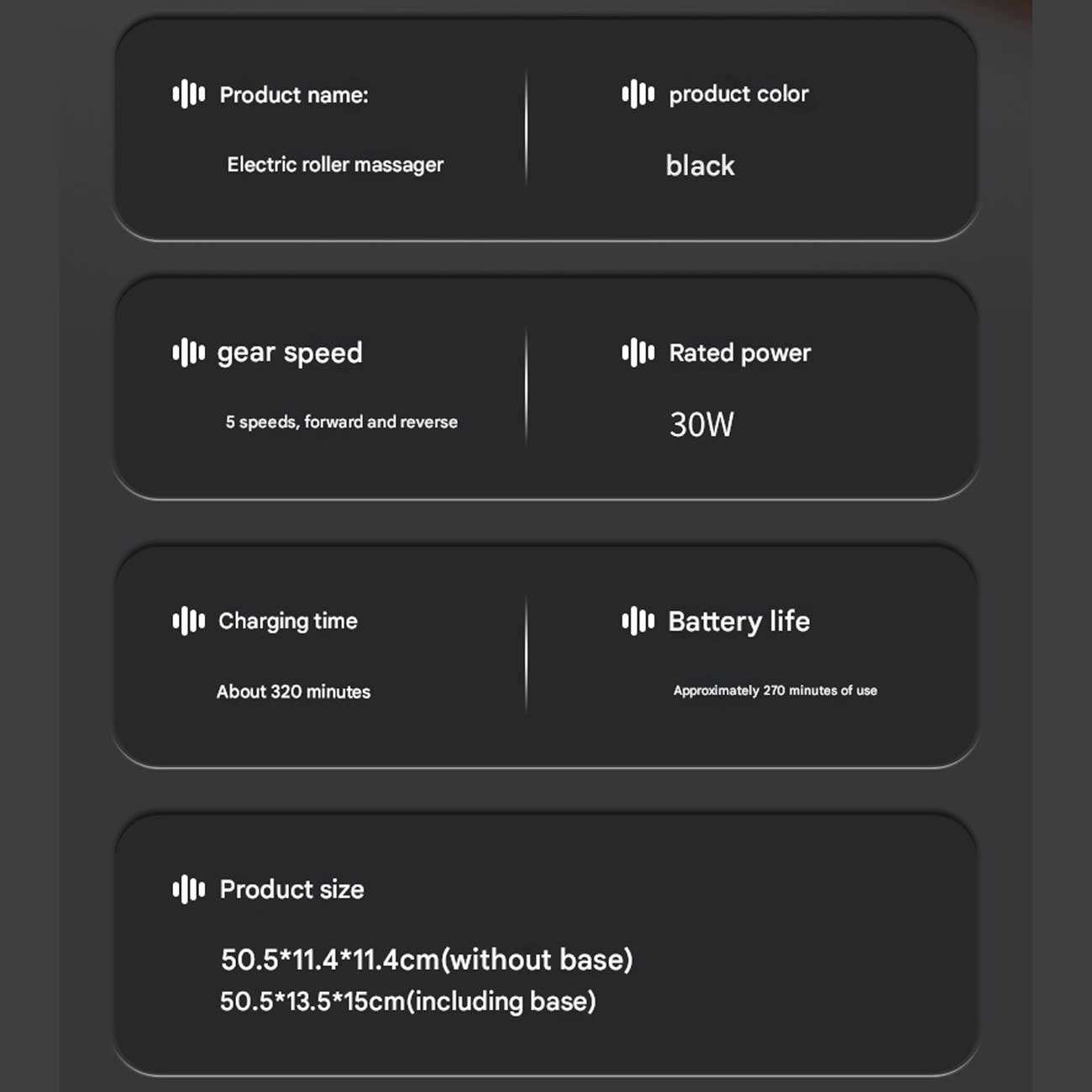 ماساژور بدن غلتکی خانگی شارژی چندمنظوره KB-RM03