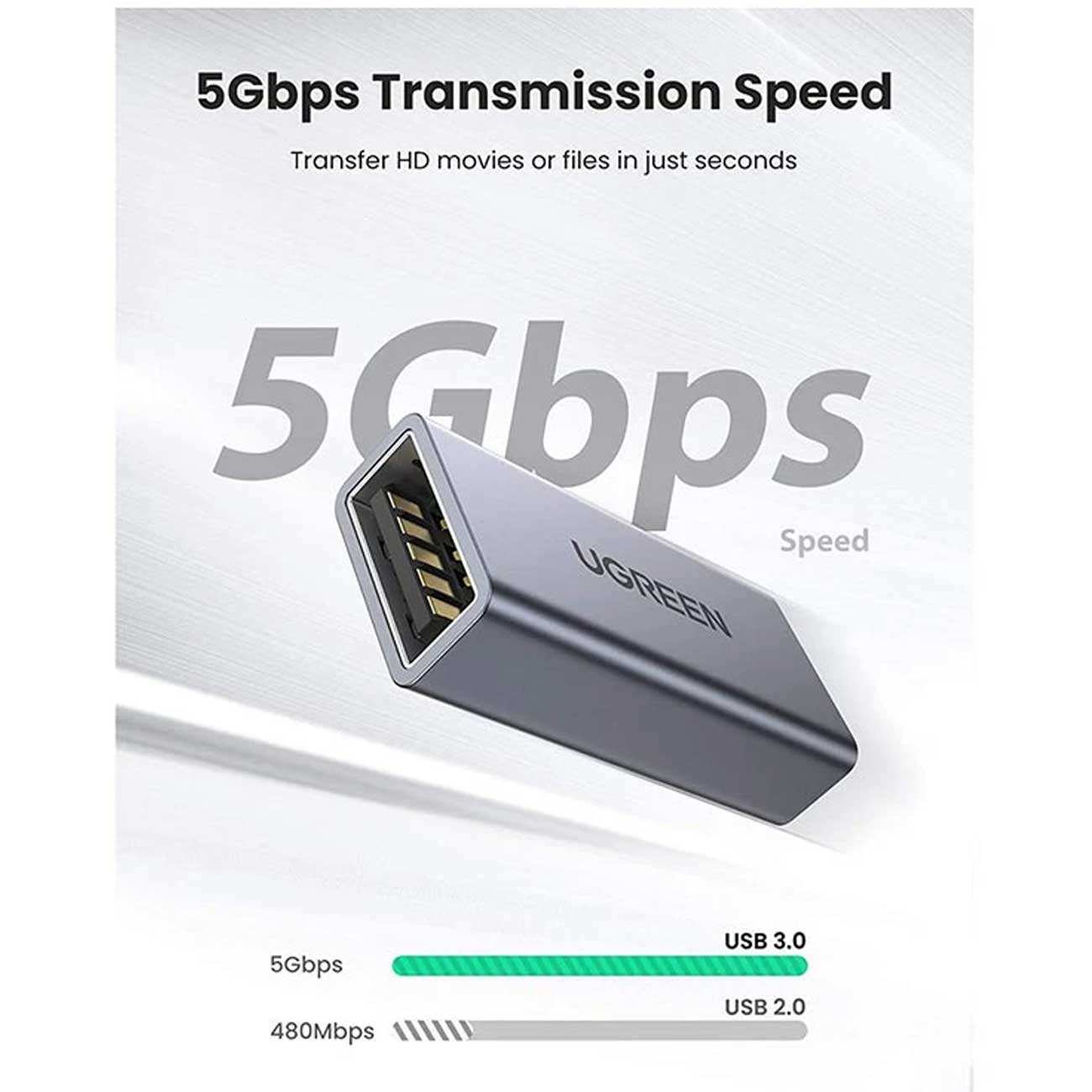 مبدل USB-A 3.0 به USB-A یوگرین US381 20119