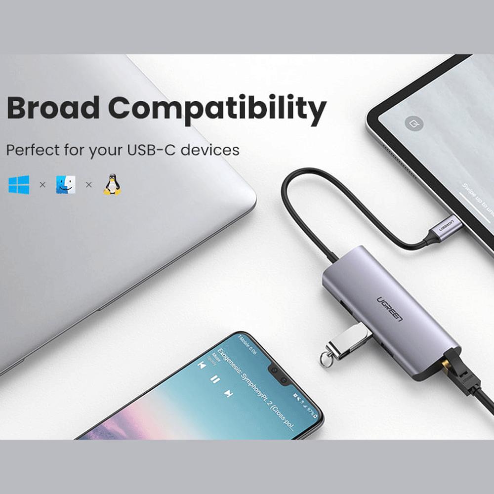 هاب تایپ سی 4 پورت یوگرین CM252 60718