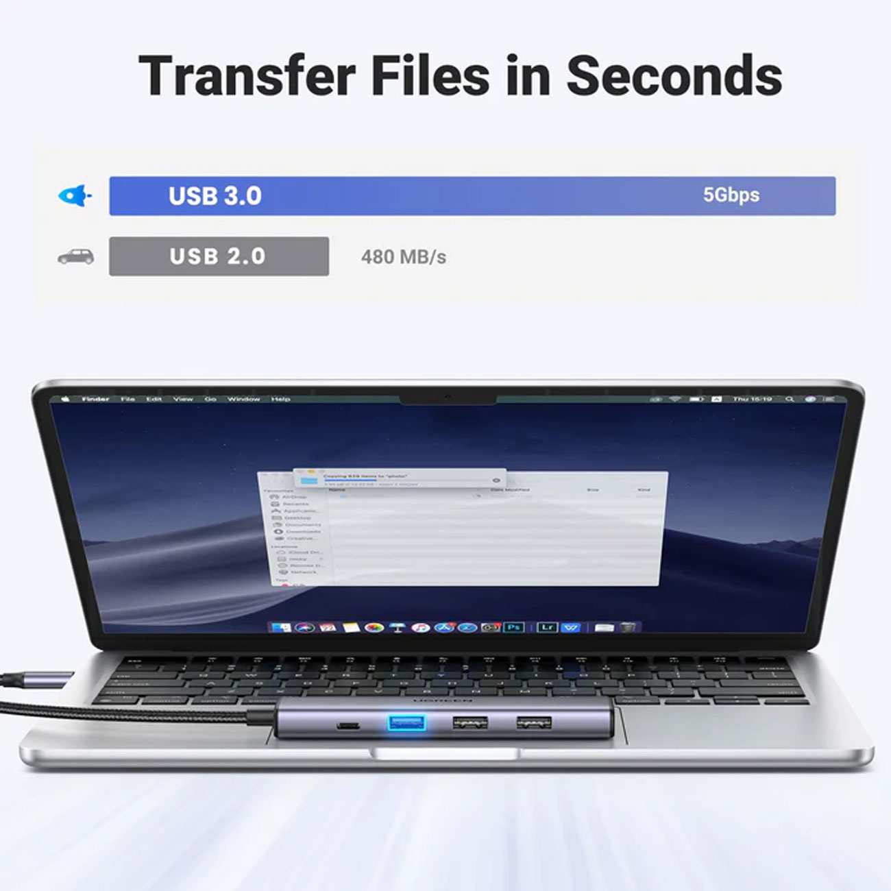 هاب یو اس بی 5 پورت یوگرین CM475 60554