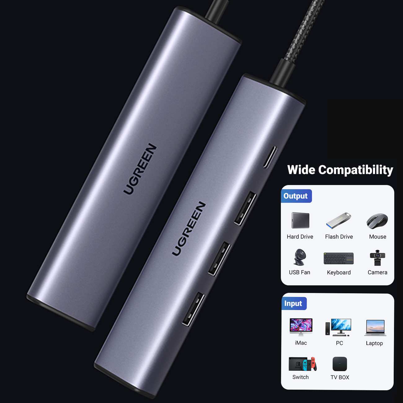 هاب یو اس بی 5 پورت یوگرین CM475 60554