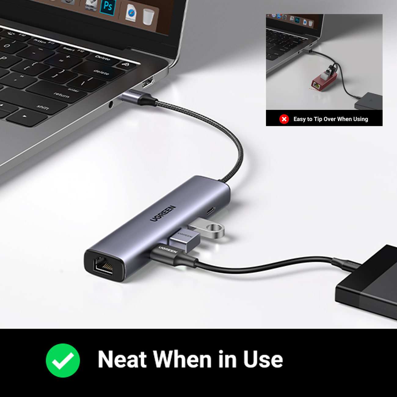 هاب یو اس بی 5 پورت یوگرین CM475 60554