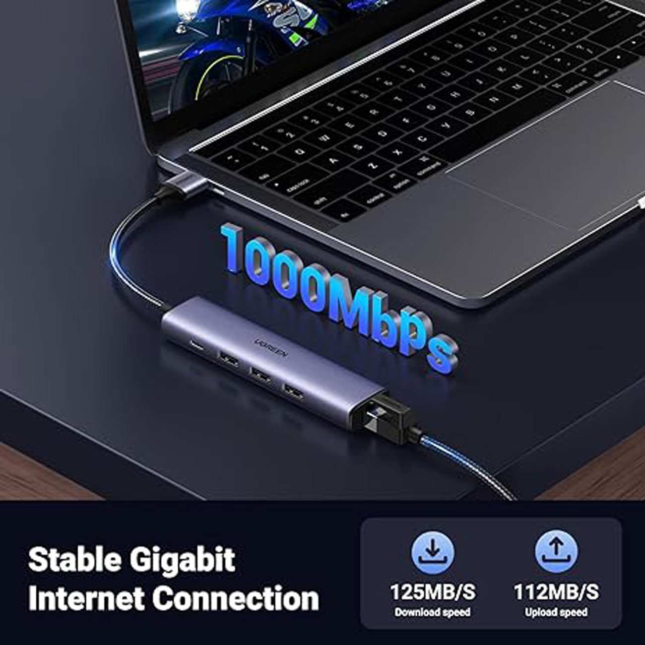 هاب یو اس بی 5 پورت یوگرین CM475 60554